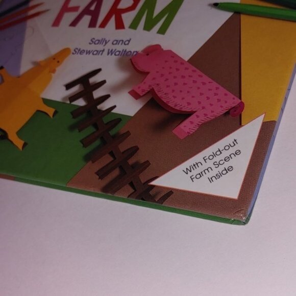 3/$13 Make Your Own Paper Farm/With Fold-Out Farm Scene Inside Vintage book - Picture 3 of 5